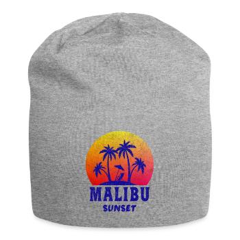 Malibu Sunset / California / Gift / Retro - Jersey Beanie - heather grey - Front