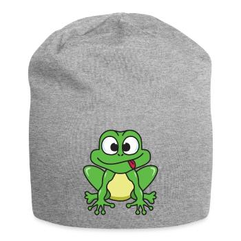 grenouille - Bonnet en jersey - gris chiné - Devant