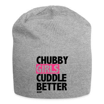 Chubby Girls Cuddle Better - Jersey Beanie - heather grey - Front