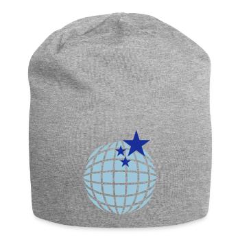 Boule disco / globe disco (2c) - Bonnet en jersey - gris chiné - Devant