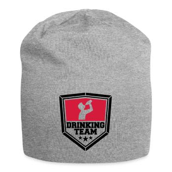 schild wappen cool logo text alkohol b - Jersey-Beanie - Grau meliert - Vorne