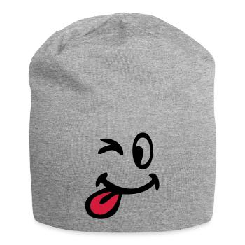smiley clin oeil 3105 - Bonnet en jersey - gris chiné - Devant