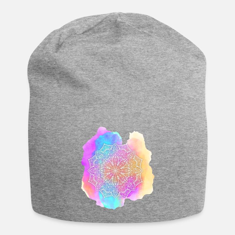 Mandala - Bonnet en jersey - gris chiné