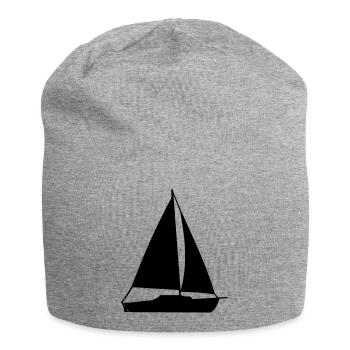 sailing boat - Jersey Beanie - heather grey - Front