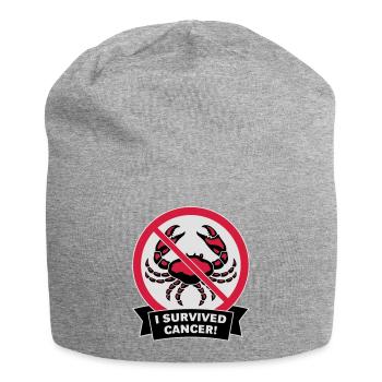 J'ai survécu à un cancer! (3C) - Bonnet en jersey - gris chiné - Devant