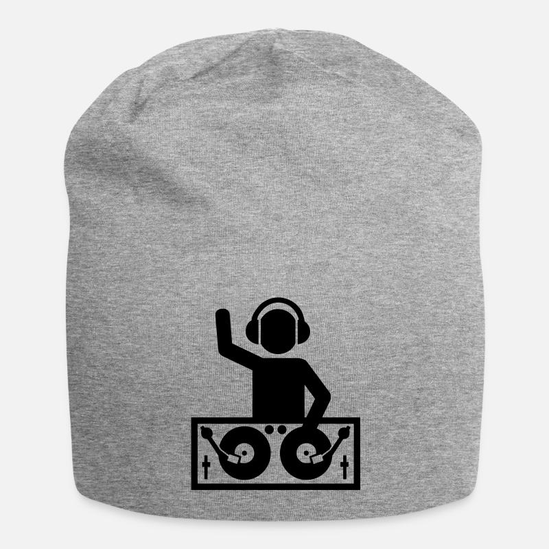 DJ Turntables - Jersey-Beanie - Grau meliert
