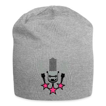 old microphone microphone 20063 - Jersey Beanie - heather grey - Front