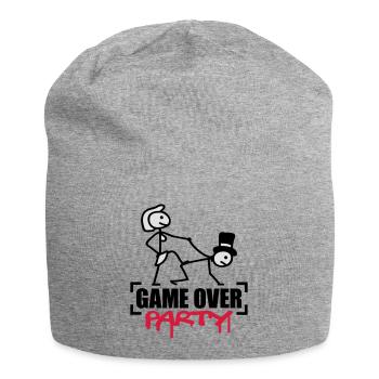 Game Over Party - Jersey Beanie - heather grey - Front
