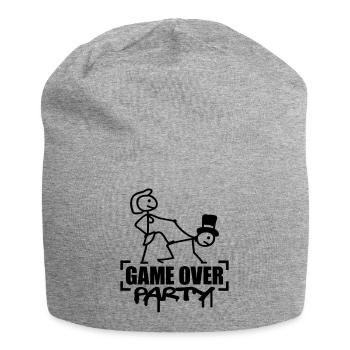 Game Over Party - Jersey Beanie - heather grey - Front