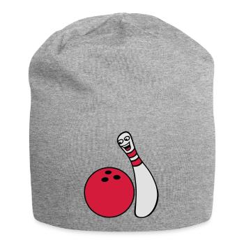Cheeky Comic Bowling Pin - Jersey Beanie - heather grey - Front