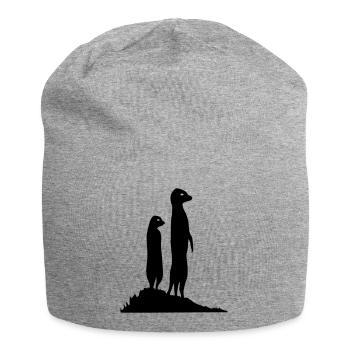 erdmaennchen zwei - Jersey-Beanie - Grau meliert - Vorne