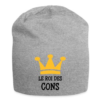 Der König von Cons - Jersey-Beanie - Grau meliert - Vorne