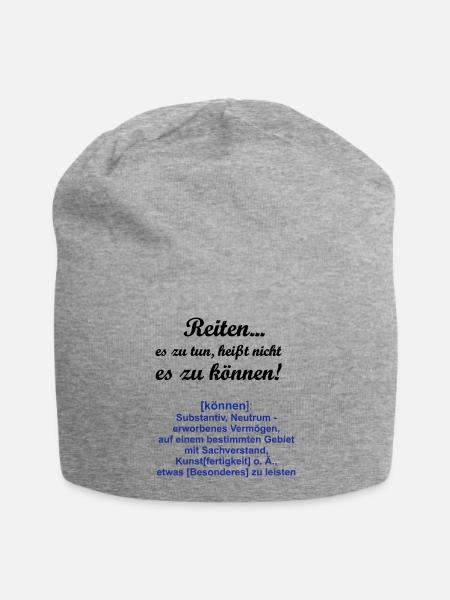 Reiten Es zu tun, heißt nicht es zu können - Jersey-Beanie - Grau meliert