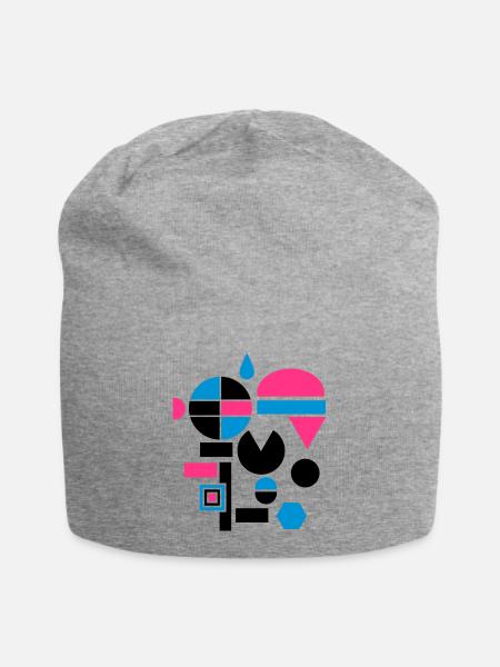 Différentes formes géométriques - Bonnet en jersey - gris chiné