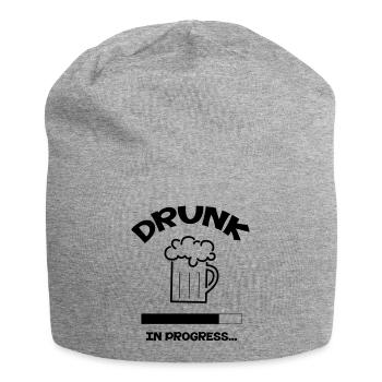 Drunk in progress... - Jersey Beanie - heather grey - Front