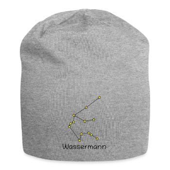 Sternzeichen Wassermann - Jersey-Beanie - Grau meliert - Vorne