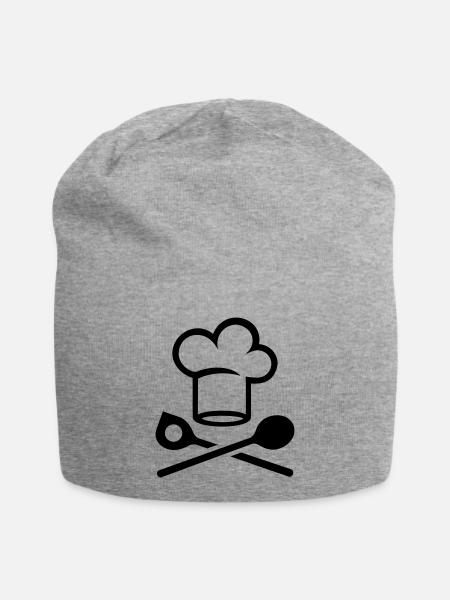 Koch - Jersey-Beanie - Grau meliert