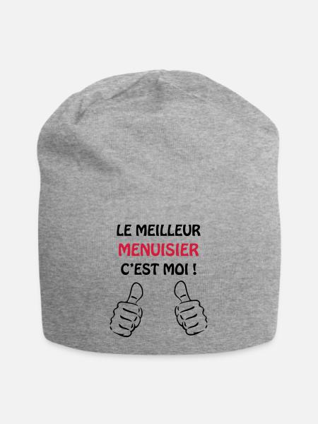 Menuisier / Menuiserie / Bois / Charpentier - Bonnet en jersey - gris chiné