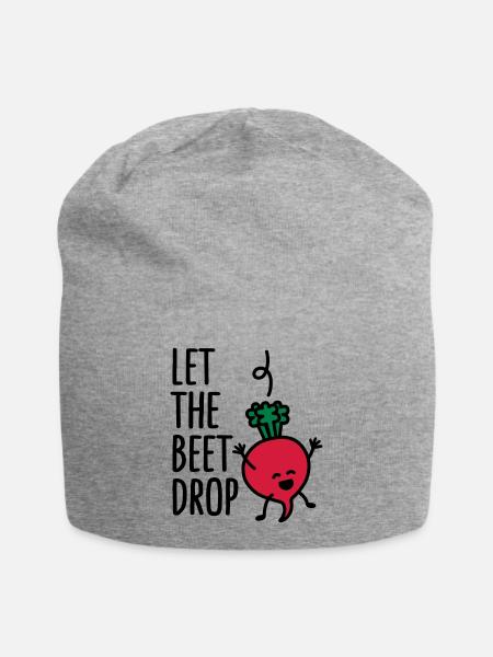 Let the beet drop - Jersey-Beanie - Grau meliert