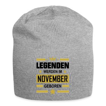Legenden Werden Im November Geboren - Jersey-Beanie - Grau meliert - Vorne