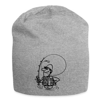 angeln spass - Jersey-Beanie - Grau meliert - Vorne