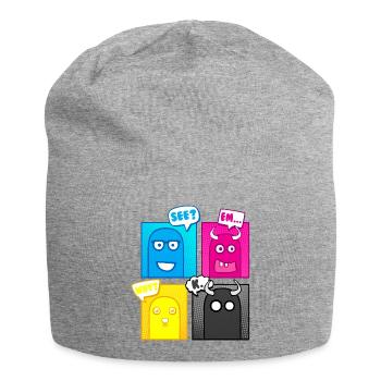 Little Monsters (Pop Art) 02 - Jersey Beanie - heather grey - Front