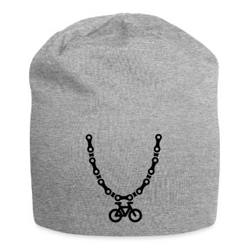 Mountain bike MTB Collier chaîne de bicyclette ATB - Bonnet en jersey - gris chiné - Devant