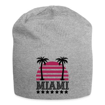 miami - Jersey-Beanie - Grau meliert - Vorne