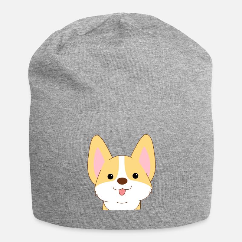 corgi doux - Bonnet en jersey - gris chiné