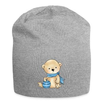 Baer mit Ball - Jersey-Beanie - Grau meliert - Vorne