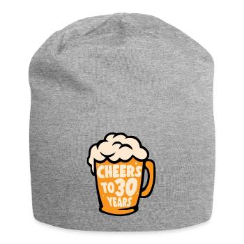 30e anniversaire cadeau drôle de bière - Bonnet en jersey - gris chiné - Devant