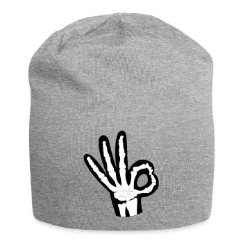 OK bones - Jersey Beanie - heather grey - Front