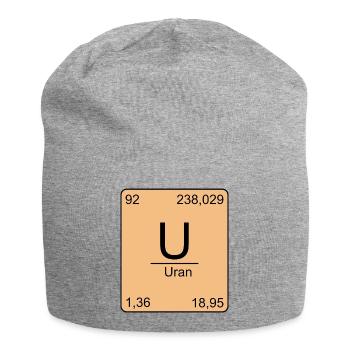 Uran, Periodensystem, Chemie, Physik, Element, Per - Jersey-Beanie - Grau meliert - Vorne