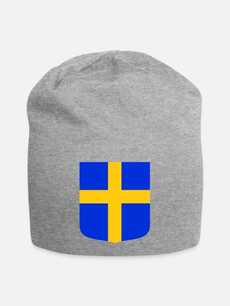 Shield flag Sweden - Jersey Beanie - heather grey