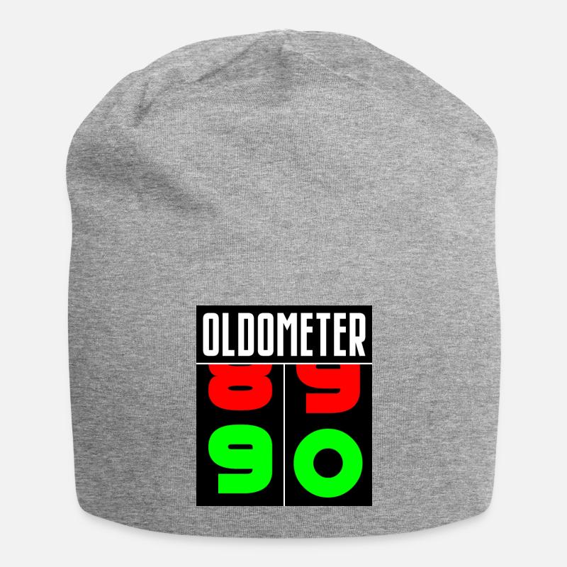 Oldometer 90th Birthday - Jersey Beanie - heather grey