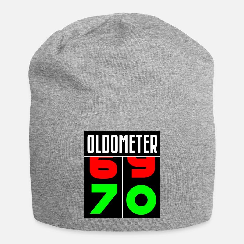 Oldometer 70th Birthday - Jersey Beanie - heather grey