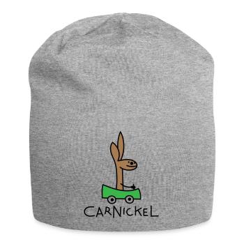 Kaninchen fährt Auto (b) - Jersey-Beanie - Grau meliert - Vorne