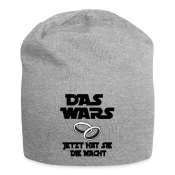 das wars - jetzt hat sie macht - Jersey-Beanie - Grau meliert - Vorne