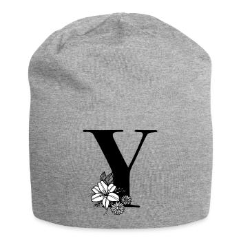 Buchstabe Y - Jersey-Beanie - Grau meliert - Vorne
