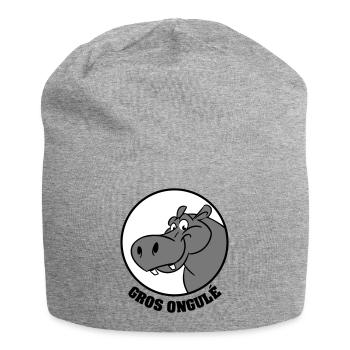 Hippo Texte - Bonnet en jersey - gris chiné - Devant