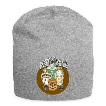 halloween Shirt lustig Kostüm kaffee - Jersey-Beanie - Grau meliert - Vorne
