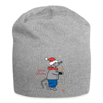 Joyeux Noël, Avent - Bonnet en jersey - gris chiné - Devant