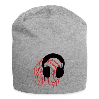 Headphones - Jersey Beanie - heather grey - Front