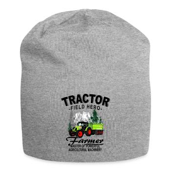 Traktor - Schlepper - Landwirt - Bauer - Jersey-Beanie - Grau meliert - Vorne