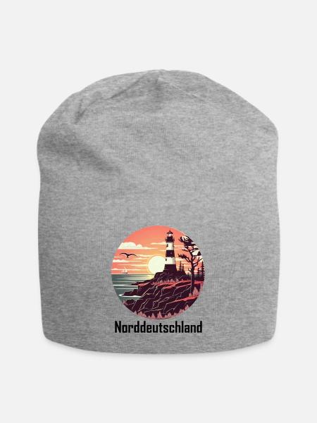Norddeutschland - Jersey-Beanie - Grau meliert
