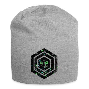 Hexagon-Programmierung Programmierer Codierung geometrisch - Jersey-Beanie - Grau meliert - Vorne
