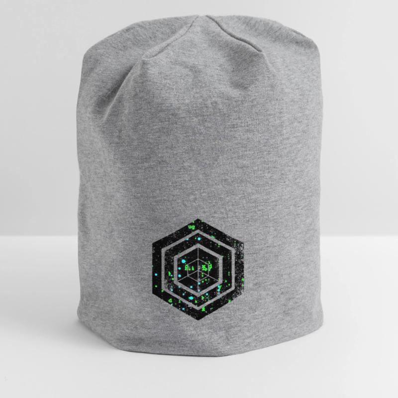 hexagon programming programmer coding geometric Jersey Beanie