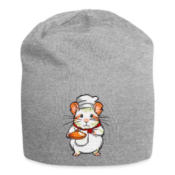 Hamster comme maître cuisinier cuisiné délicieux - Bonnet en jersey - gris chiné - Devant