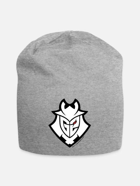 G2 Esports Logo Schwarz Linien - Jersey-Beanie - Grau meliert