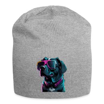 LUSTIGES HUNDE DESIGN I HUNDELIEBHABER - Jersey-Beanie - Grau meliert - Vorne